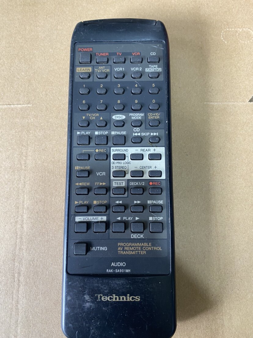 适合用二手松下 组合音响机遥控器：RAK- SA901MH（没有后盖）