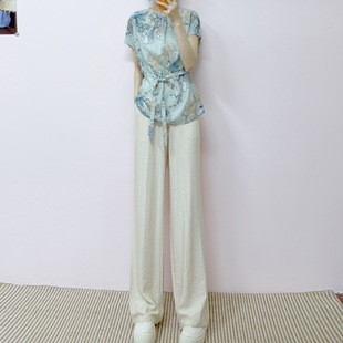 气质洋气凉快花式 652 2026年夏季 时尚 直筒裤 套裤 上衣 新品 无袖