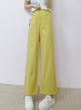 2026年春夏新品休闲高腰柔软纯色百搭韩版直筒修身显瘦阔腿裤178