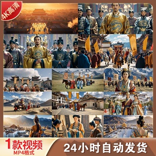 高清大唐文成公主入藏松赞干布唐太宗古风美女西藏故事视频素材