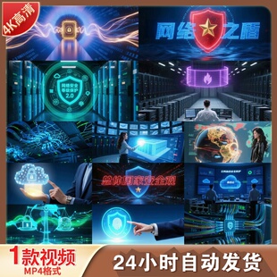 高清网络安全数据中心机房服务器云计算防火墙加密工程师视频素材