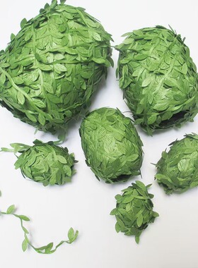 DIY绿色藤条树叶绿叶森系装饰绳子麻绳手工编织材料饰品仿真叶子