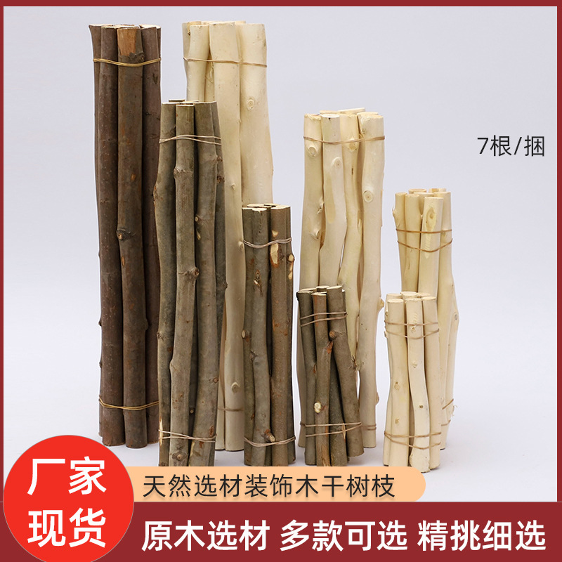 天然干树枝粗枝木段幼儿园环创艺术创意手工制作DIY装饰木棍材料