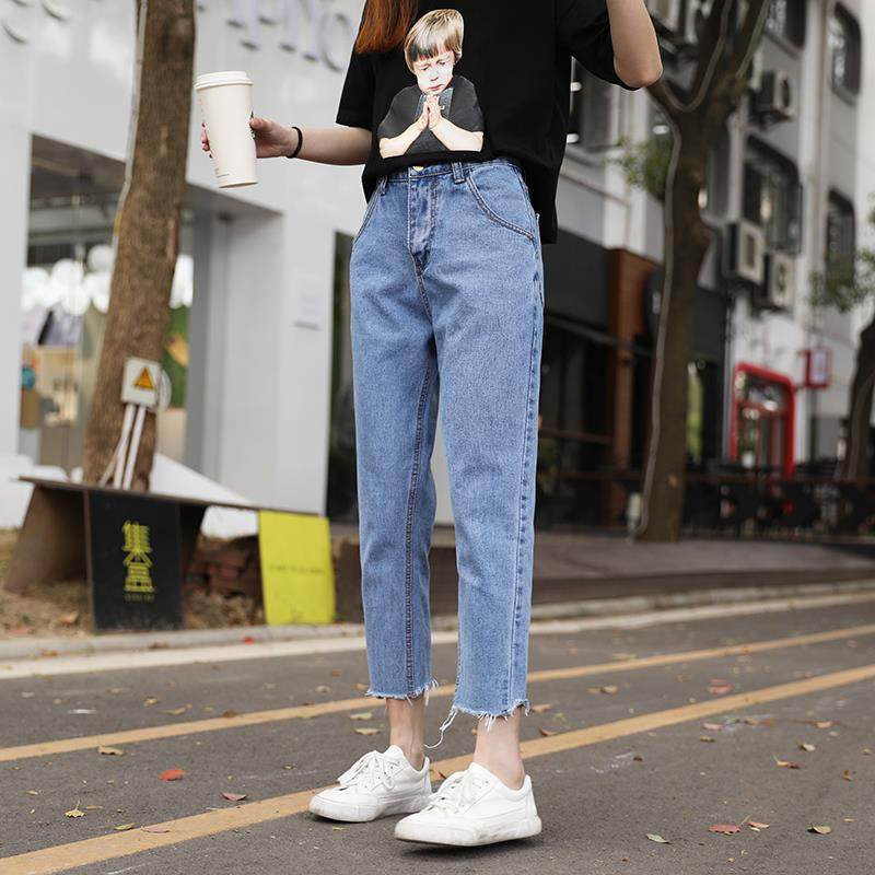 天蓝色牛仔裤女直筒女生宽松少女学院风美式中学生女直筒裤街头在类目 女装/女士精品, 牛仔裤中 - 来自Buy2taobao.com提供专业的淘宝代购服务