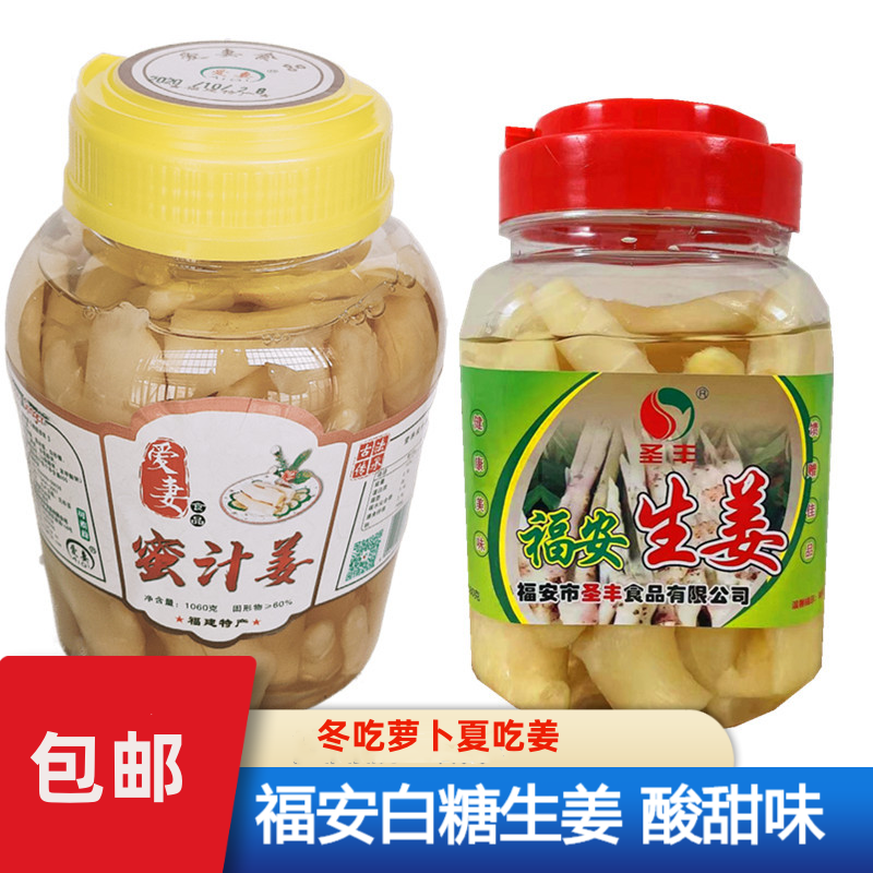 福安特产糖醋泡姜手撕姜新姜1060g含水姜牙新鲜腌制嫩姜开胃生姜