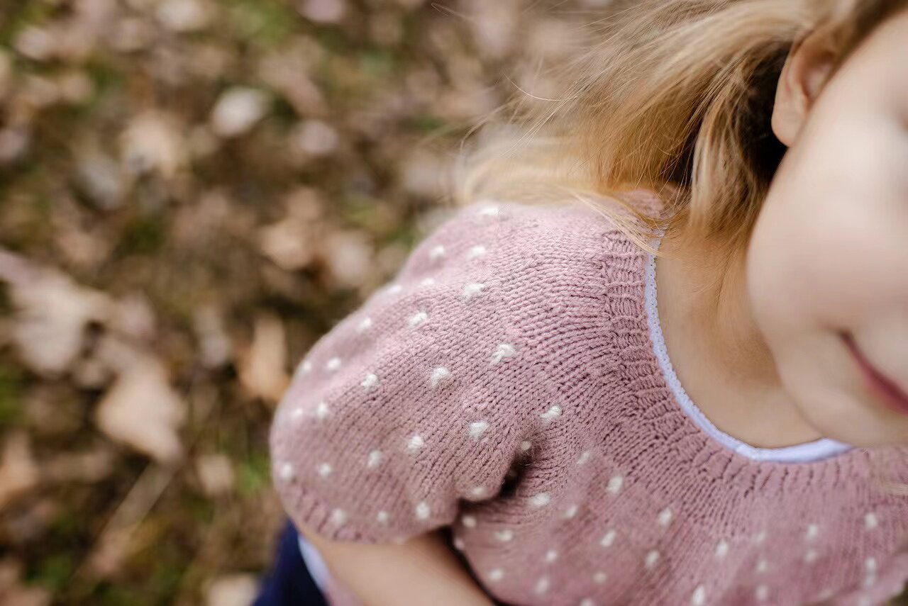 多蒂套衫 儿童毛衣棒针文字编织说明图解 非成品