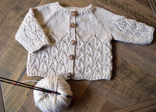 温特开衫 儿童外套毛衣棒针文字说明翻译编织图解 非成品