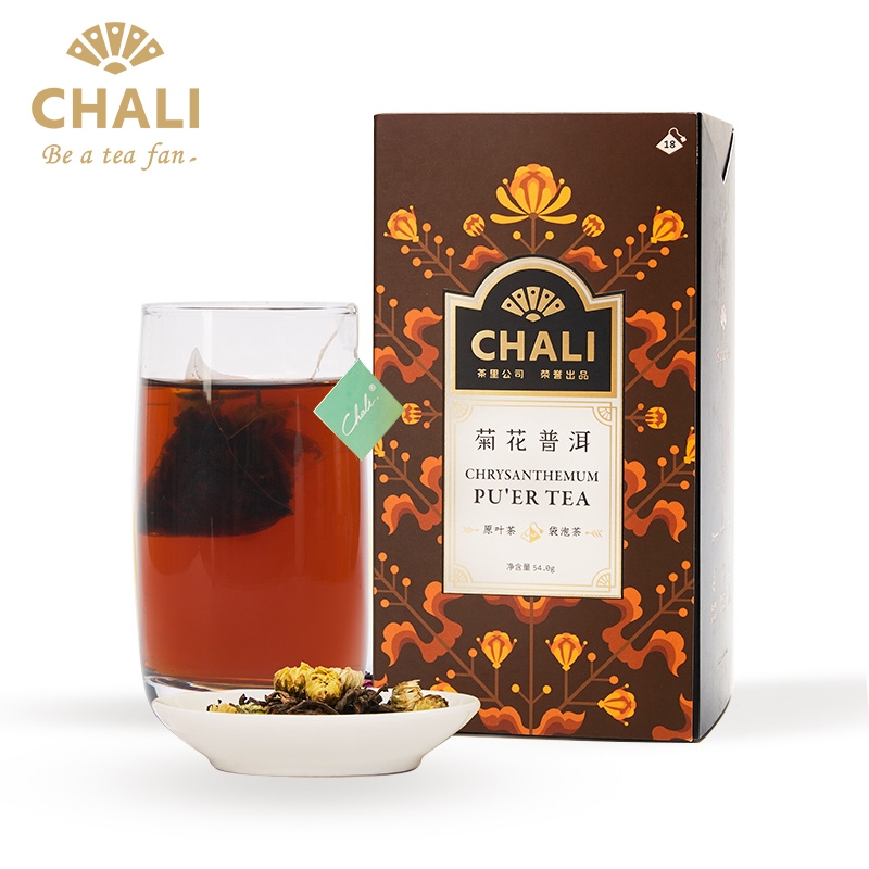 chali茶里菊花普洱茶三角茶包