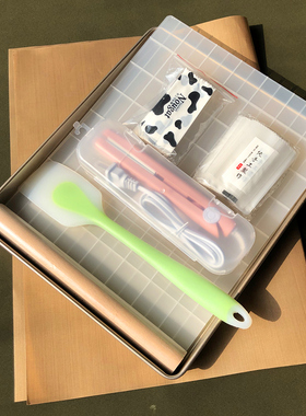 牛轧糖模具雪花酥DIY材料整形工具套装家用不粘烤盘定型切割盘子