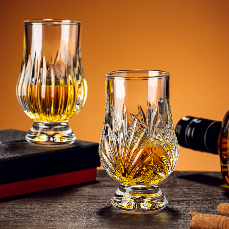 水晶刻面玻璃威士忌酒杯闻香杯套装品鉴杯白兰地洋酒杯干邑杯子