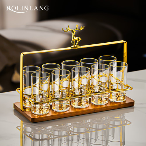 二两白酒杯套装轻奢高档精致酒具