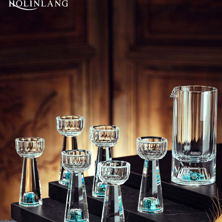 水晶白酒杯玻璃家用套装