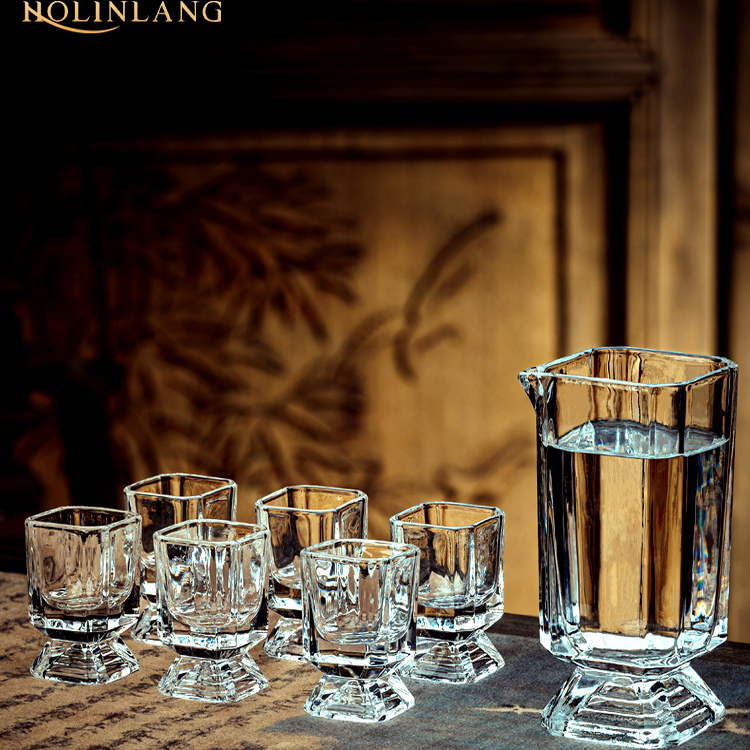 金字塔玻璃白酒杯分酒器家用套装