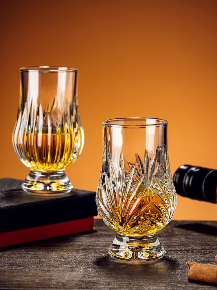 水晶刻面玻璃威士忌酒杯闻香杯套装品鉴杯白兰地洋酒杯干邑杯子