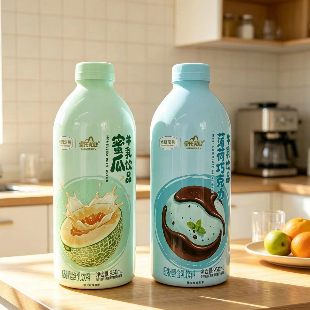 永辉定制薄荷巧克力密瓜牛乳饮品