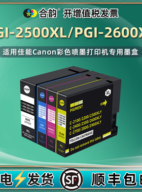 pgi2500墨水盒2600适用佳能牌IB4050打印机4060墨盒4150颜料MB5050油墨5060 5150 5160 5350 5360 5450 5460