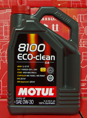 机油e站 摩特 8100 ECO-clean 0W-30 C2 SP 原装进口全合成机油5L