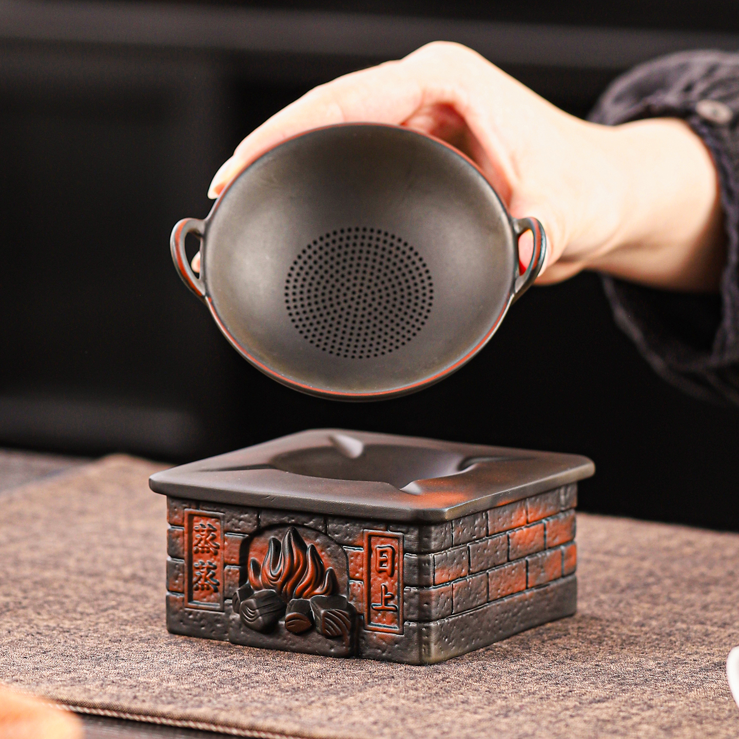 蒸蒸日上紫陶过滤套组2025新款过滤网茶水分离茶隔茶具滤茶器配件