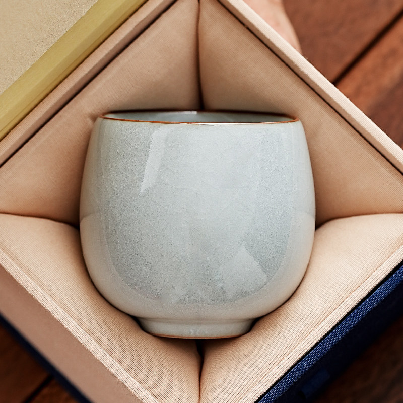 五大名窑主人杯茶杯家用单个品茗杯姓氏logo定制功夫茶具单杯新款