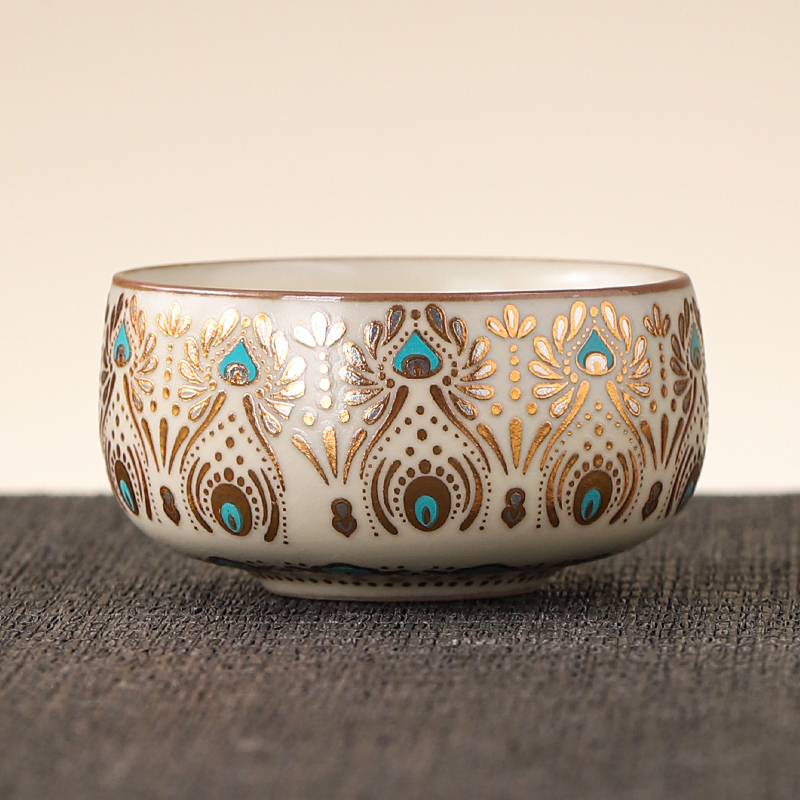 汝窑茶杯个人专用品茗杯子高档喝茶茶盏茶碗功夫茶具茶杯2025新款