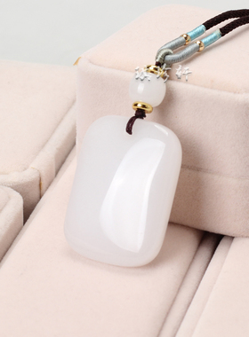 男女款金丝玉平安吊坠无事牌项链