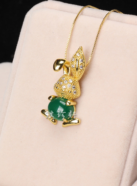 女款锁骨链宝石镶嵌金镶玉玛瑙