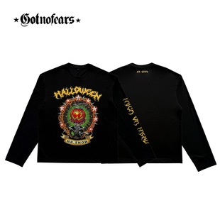 罗志祥Gotnofears正品MR.SHOW万圣节限定弹簧小丑印花复古长袖