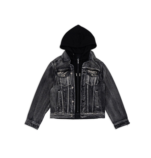 罗志祥 Gotnofears 正品 假两件破坏牛仔外套 男女同款