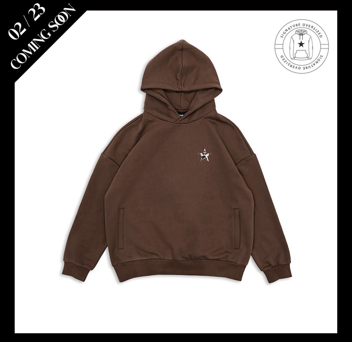 罗志祥 GOTNOFEARS 正品 豹纹LOGO宽版连帽上衣 男女同款