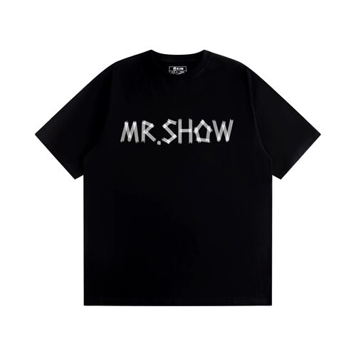 Gotnofears罗志祥同款MR.SHOW 美纹纸印花OVERSIZE短袖T恤夏