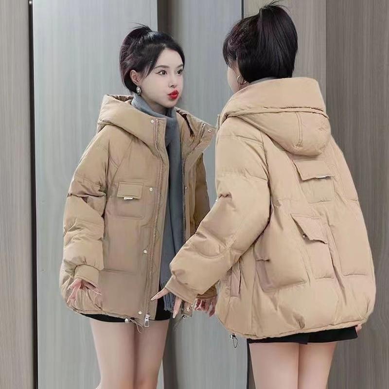 羽绒棉服女连帽短款宽松冬季新款时尚小个子加厚棉袄外套潮款洋气