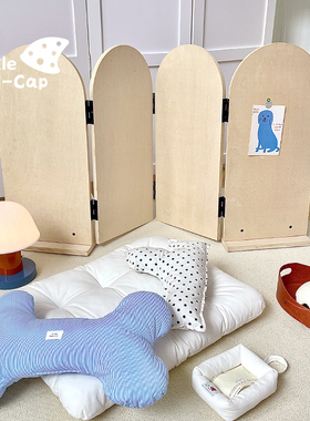 Little Red Cap 海洋板原木小屏风宠物背景道具ins风拍摄隔断