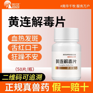 兽药兽用黄连解毒片小鸡药片鸭鹅禽药鸽子泻火清热解毒养鸡专用药