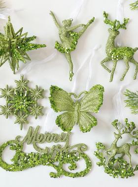 Christmas decoration snowflake pendant雪花挂件圣诞树场景布置