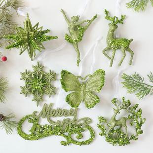 Christmas decoration snowflake pendant雪花挂件圣诞树场景布置