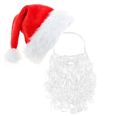 Christmas hat Santa Claus white beard set圣诞帽圣诞老人胡子