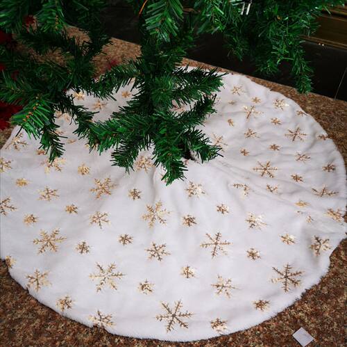 Christmas supplies white Christmas tree skirt白色圣诞树裙