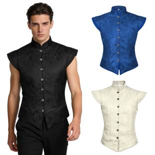 Halloween men's short waistcoat vest performance costume