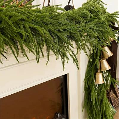 Simulated rattan Christmas decoration pine needle wreath