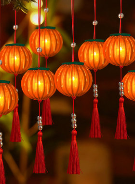 New Year's lantern DIY fabric luminous small lantern新年灯笼