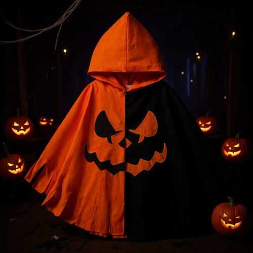 HalloweenCloakPumpkinBat