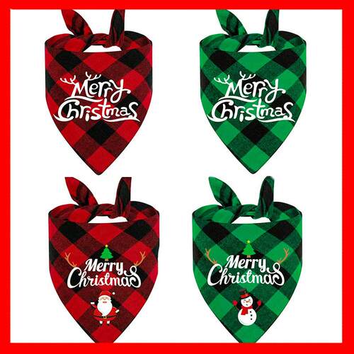 Christmas pet triangle bib drool bib圣诞节狗狗猫咪口水巾