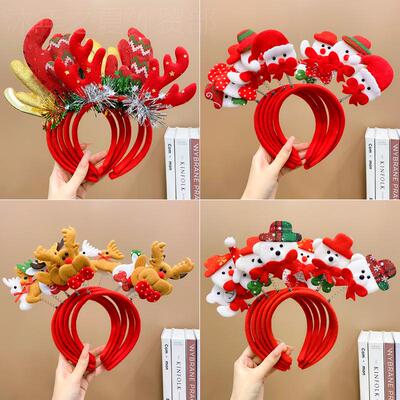 Children's hair accessories Red Christmas headband圣诞头饰