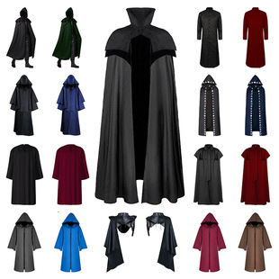 Halloween hooded robe cosplay costume cloak万圣节连帽长袍