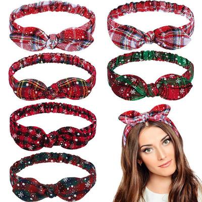 New Christmas headband knot headband圣诞发带弹力兔耳朵头带