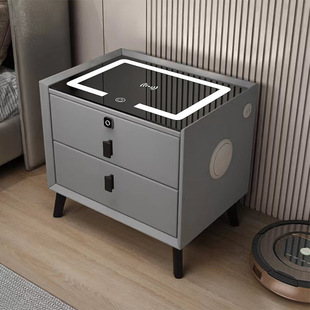 Smart bedside table with simple charging storage features