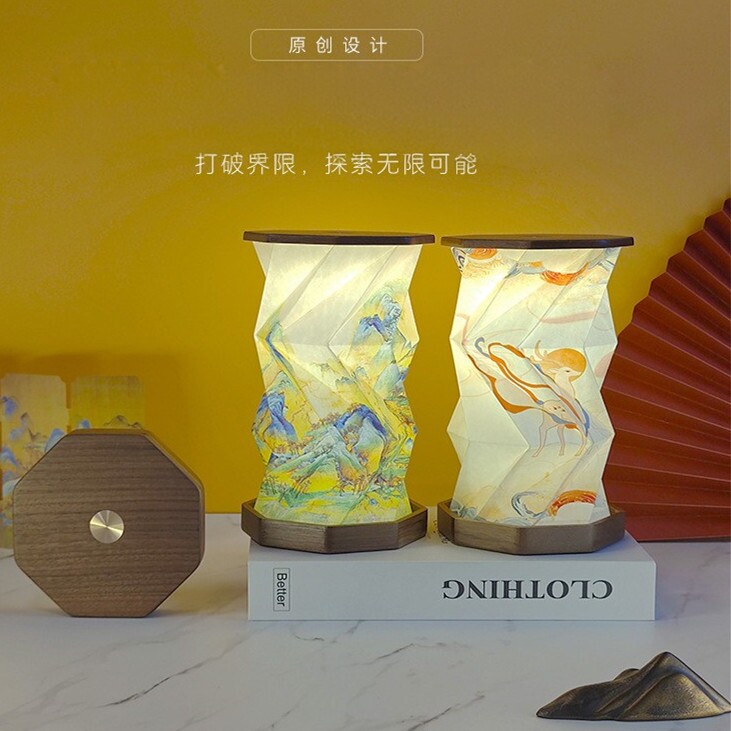 木质古风小夜灯摆件中国风特色小礼品送老外文创纪念品中式伴手礼