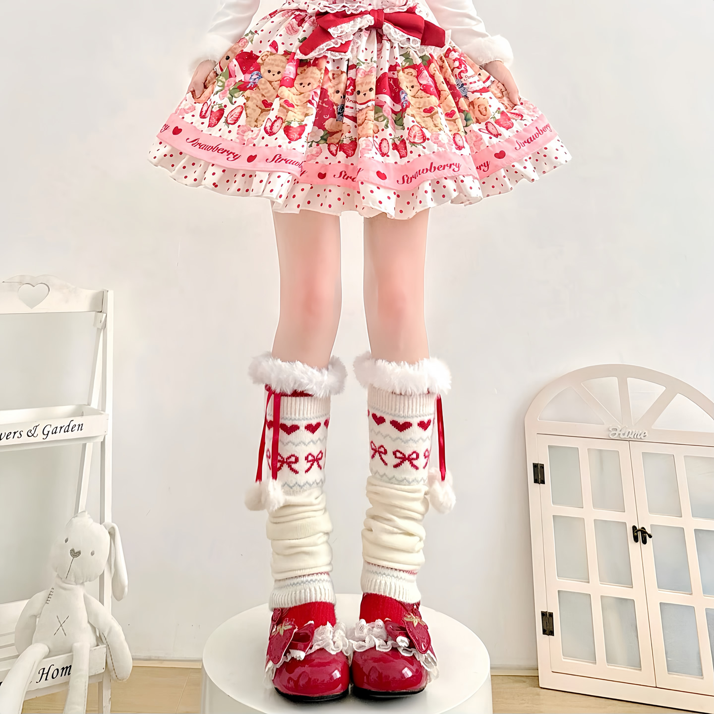 y2k腿套叠穿羊毛过膝袜复古显瘦