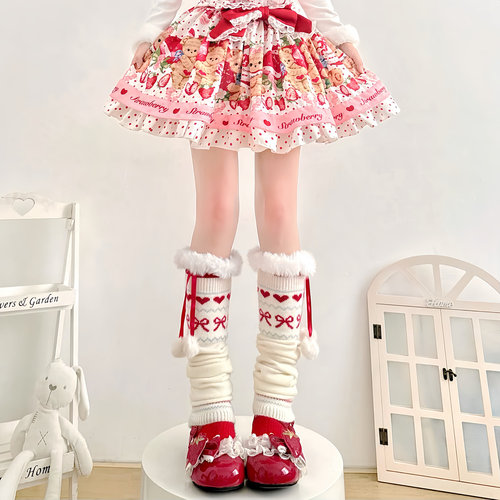 y2k腿套叠穿羊毛过膝袜复古显瘦