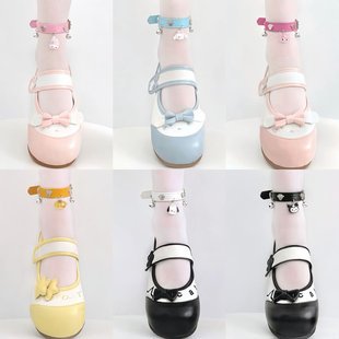 日系jk可爱铃铛脚链卡通库洛米玉桂狗lolita洛丽塔配饰萝莉脚环